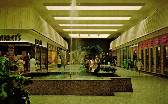 Woodland Mall - VINTAGE POSTCARD OF THE MALL